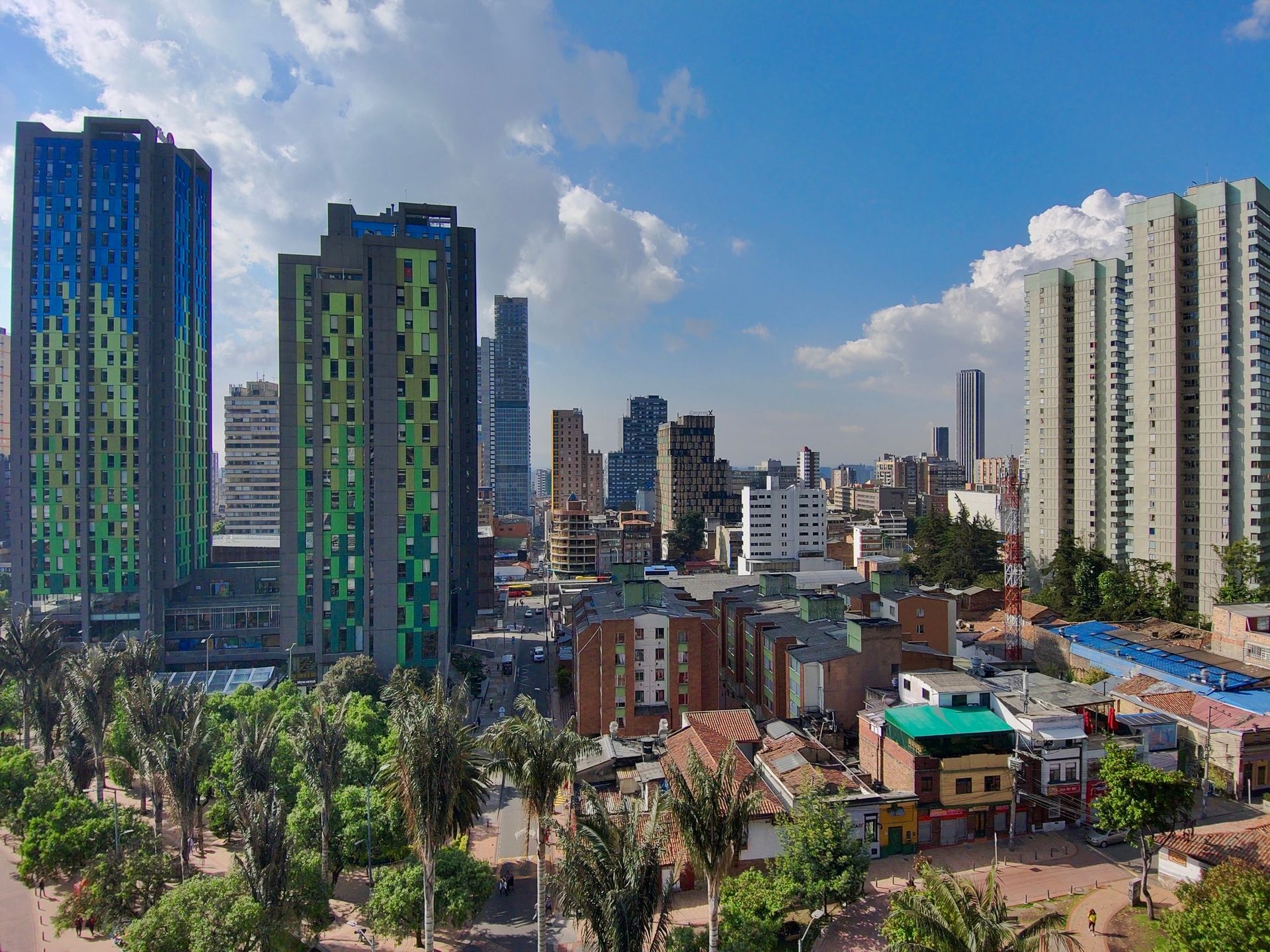 Skyline de Bogotá visto a partir do Germania Park