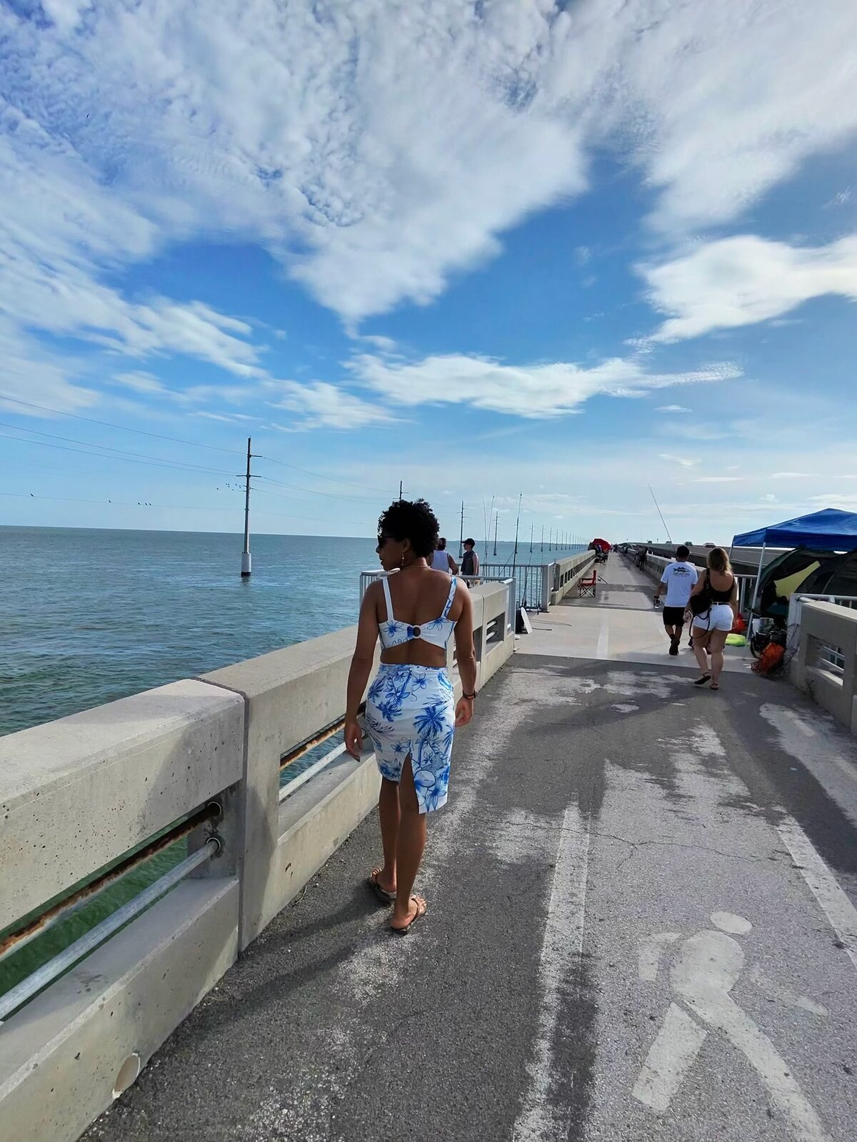Ponte sobre o mar nas Florida Keys