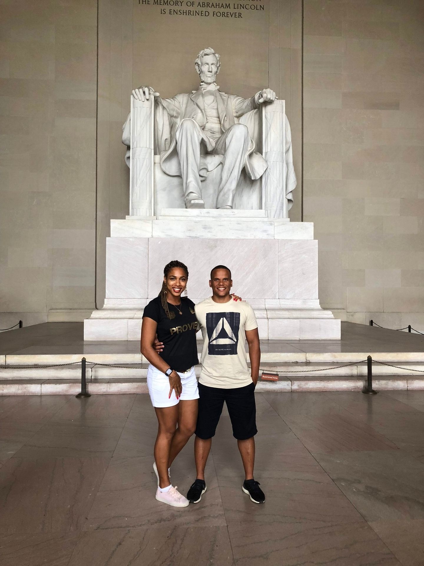 Nós no Lincoln Memorial