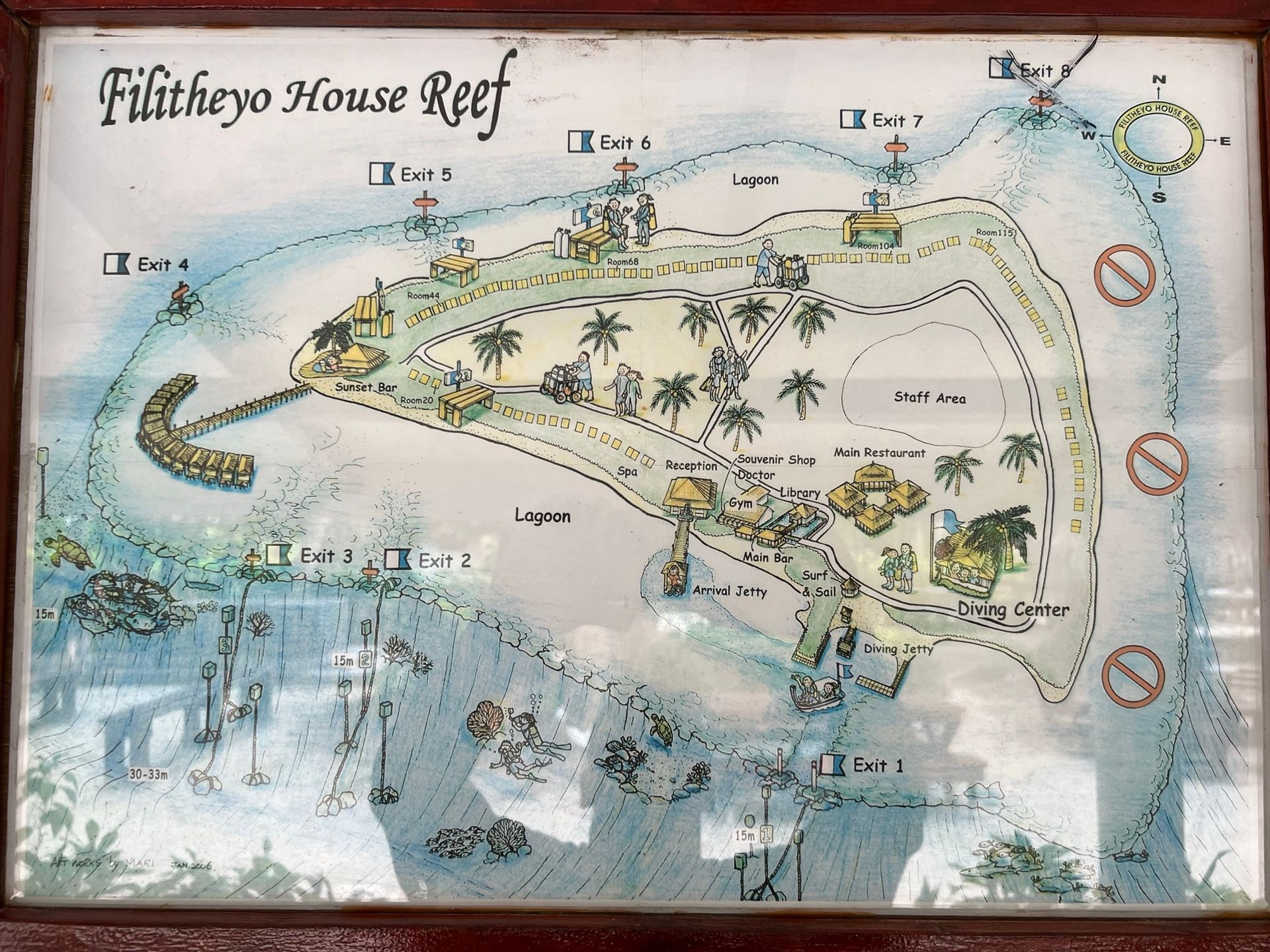 Mapa do house reef de Filitheyo